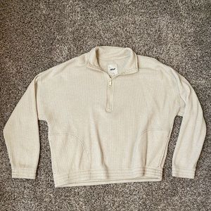 Aerie Waffle Half-Zip Sweater